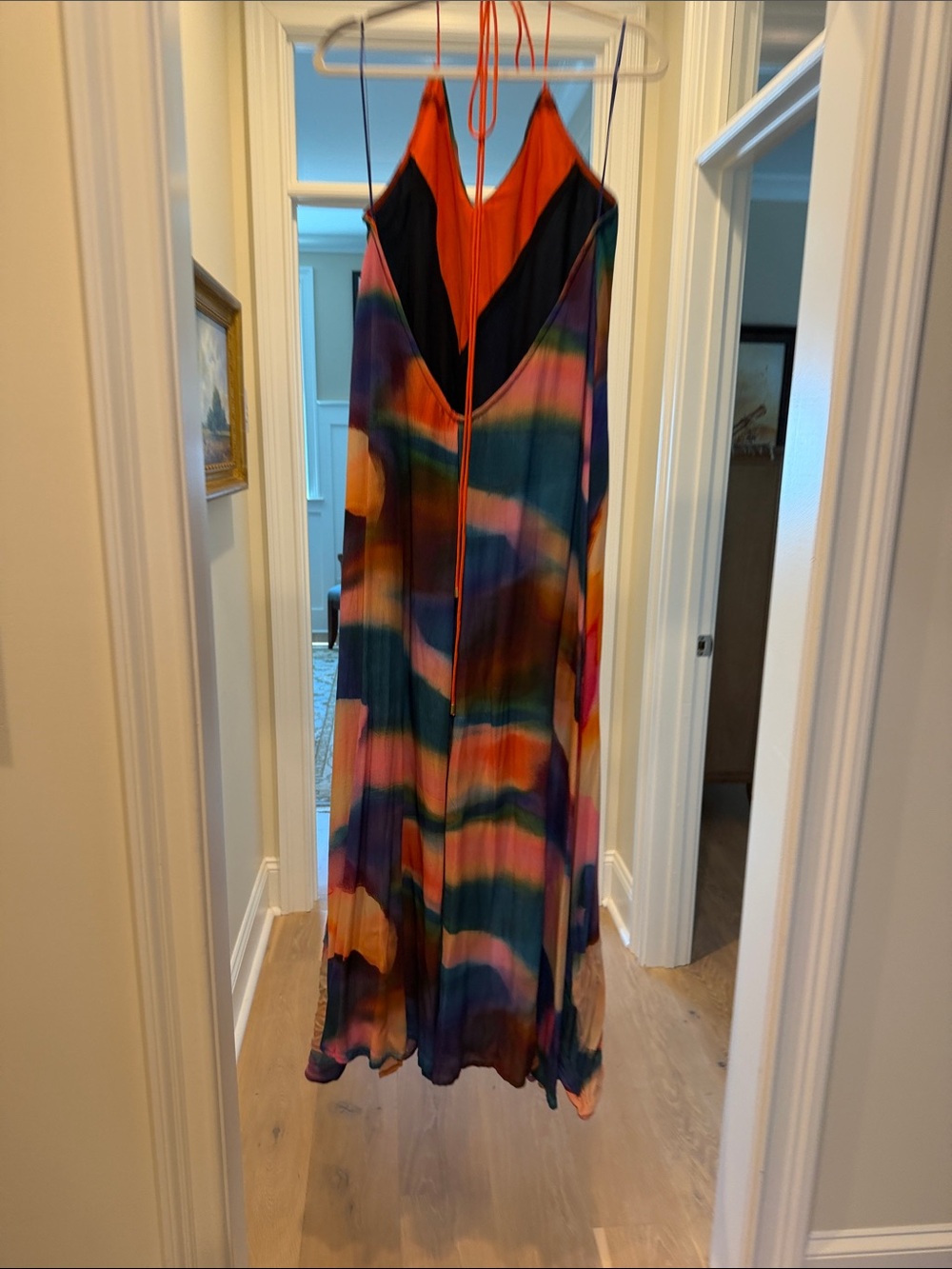 Free People Colorful Abstract Print Halter Maxi Dress - Picture 7 of 9